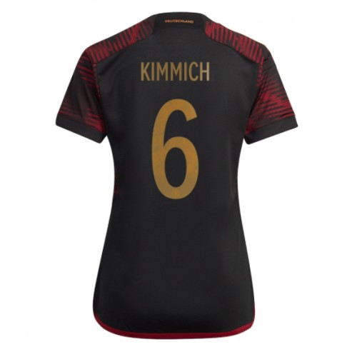 Tyskland Joshua Kimmich #6 Bortedrakt Kvinner VM 2022 Kortermet Tyskland Joshua Kimmich #6 Bortedrakt Kvinner VM 2022 Kortermet
